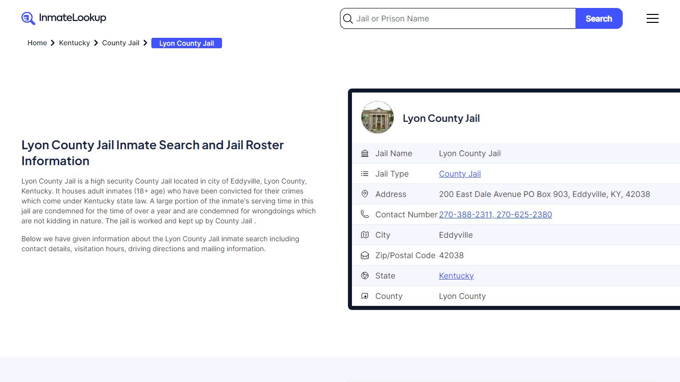 Lyon County Jail Inmate Search and Jail Roster Information - Inmate Lookup